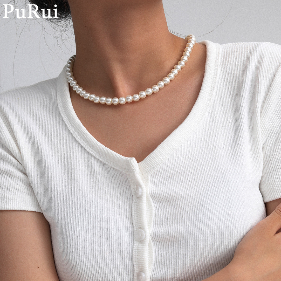 Tối Giản Giả Peral Choker Vòng - đánh giá và giá Pearl Choker Necklace Vintage