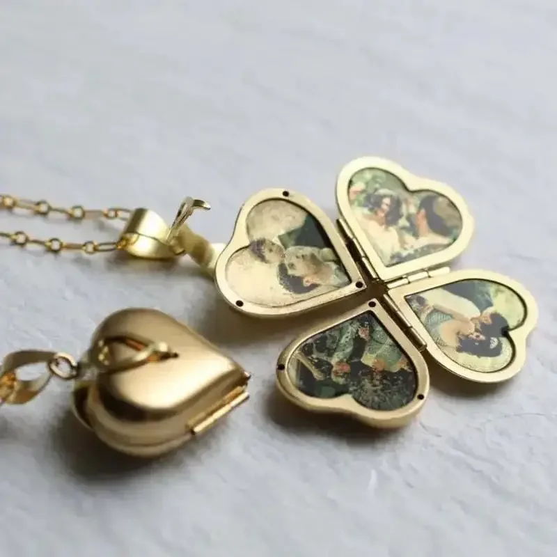 Vintage Necklace Folding Multi - đánh giá và giá Heart Locket Necklace Photo