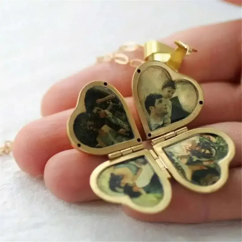 Vintage Necklace Folding Multi - đánh giá và giá Heart Locket Necklace Photo