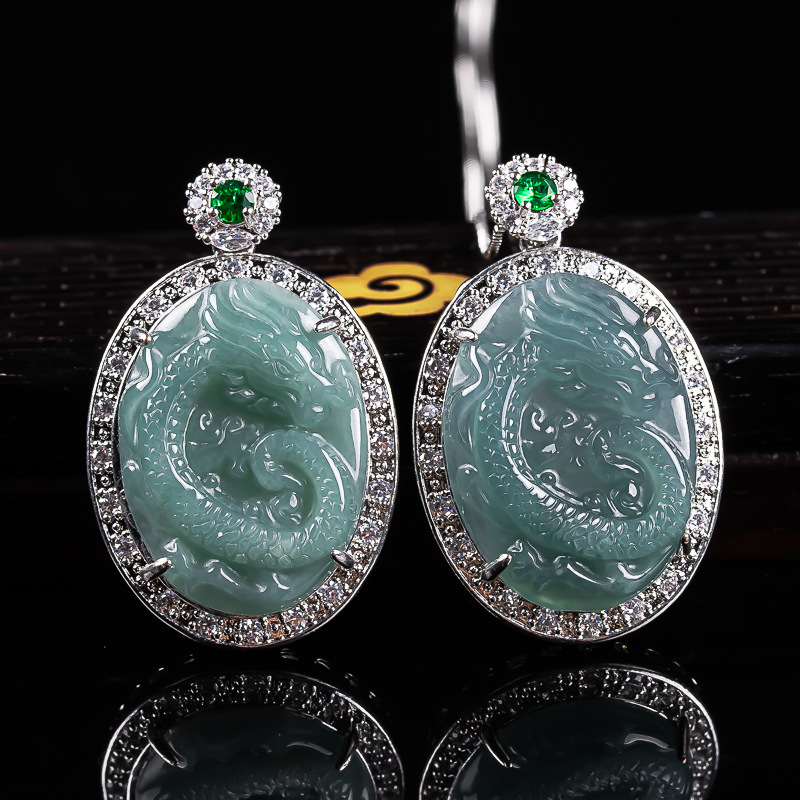 Myanmar Jadeite Dragon Pendant - đánh giá và giá 925 Sterling Silver Chain Necklace Men